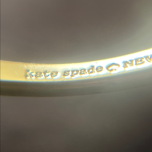 Kate Spade Love Notes Crystal Hinged Bangle Gold - Picture 10 of 15